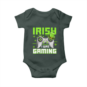 Funny Gamer St Patricks Day Baby Onesie Irish I Was Gaming Video Games Lovers TS10 Print Your Wear