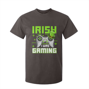 Funny Gamer St Patricks Day T Shirt For Kid Irish I Was Gaming Video Games Lovers TS10 Dark Chocolate Print Your Wear