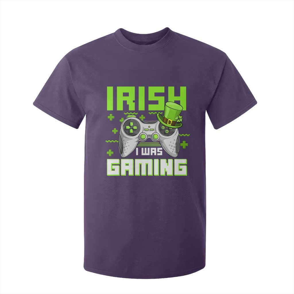 Funny Gamer St Patricks Day T Shirt For Kid Irish I Was Gaming Video Games Lovers TS10 Purple Print Your Wear