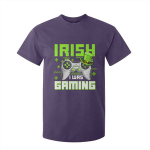 Funny Gamer St Patricks Day T Shirt For Kid Irish I Was Gaming Video Games Lovers TS10 Purple Print Your Wear