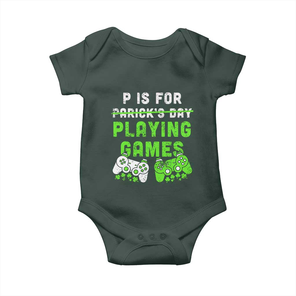 Video Game Controller Irish Gamer Boys St Patricks Day Baby Onesie TS10 Print Your Wear