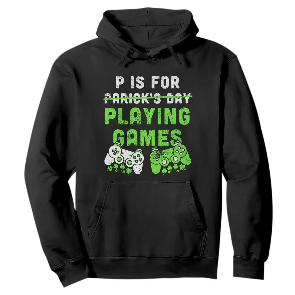 Video Game Controller Irish Gamer Boys St Patricks Day Hoodie TS10 Black Print Your Wear