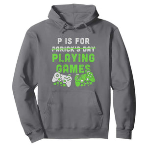 Video Game Controller Irish Gamer Boys St Patricks Day Hoodie TS10 Charcoal Print Your Wear