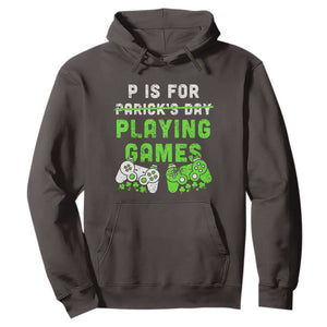 Video Game Controller Irish Gamer Boys St Patricks Day Hoodie TS10 Dark Chocolate Print Your Wear