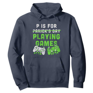 Video Game Controller Irish Gamer Boys St Patricks Day Hoodie TS10 Navy Print Your Wear