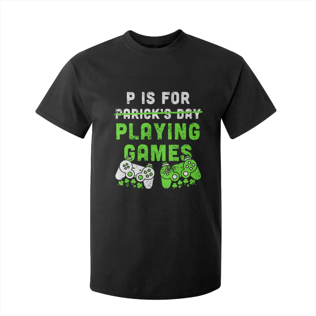 Video Game Controller Irish Gamer Boys St Patricks Day T Shirt For Kid TS10 Black Print Your Wear