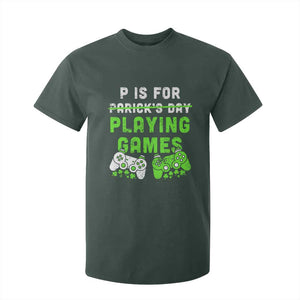 Video Game Controller Irish Gamer Boys St Patricks Day T Shirt For Kid TS10 Dark Forest Green Print Your Wear
