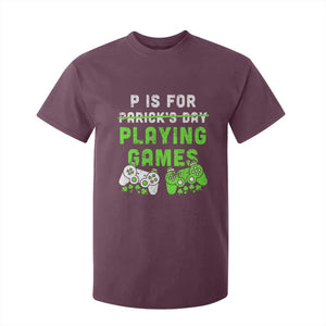 Video Game Controller Irish Gamer Boys St Patricks Day T Shirt For Kid TS10 Maroon Print Your Wear