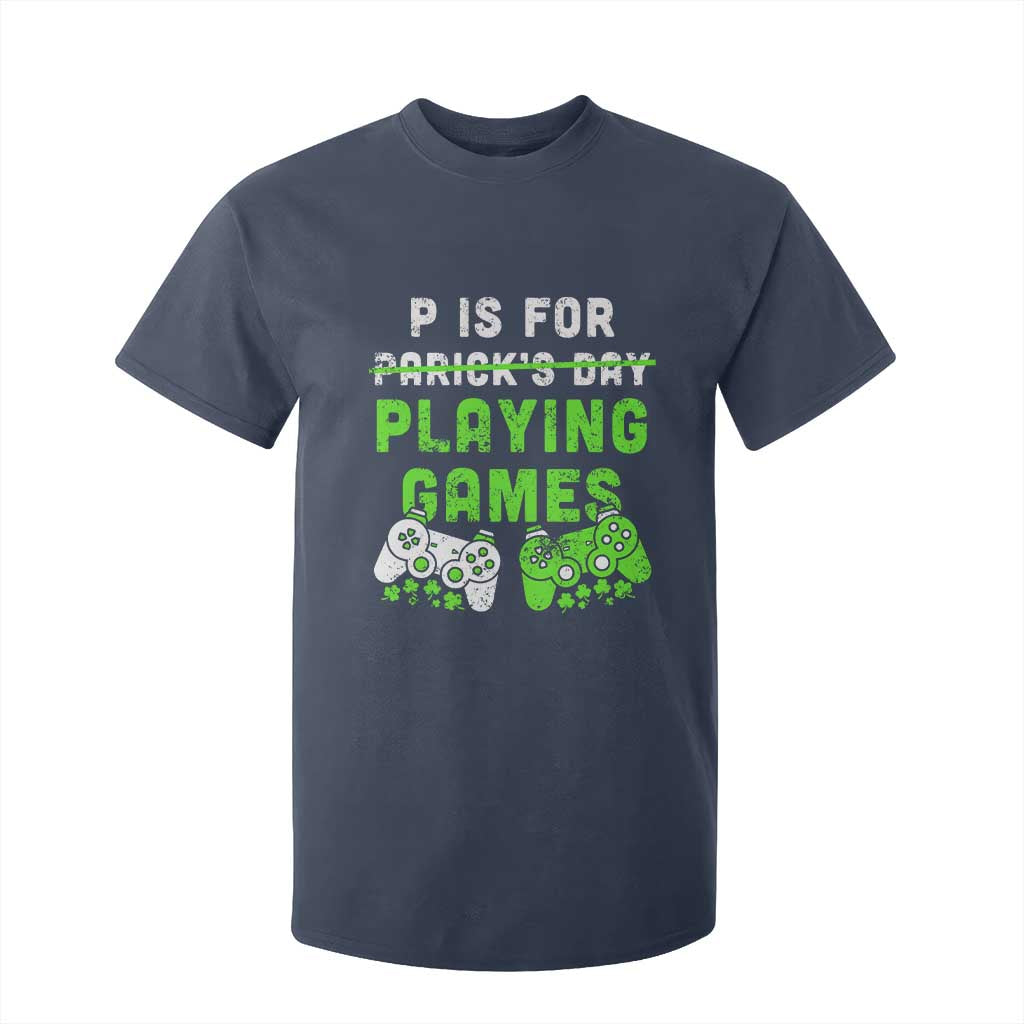 Video Game Controller Irish Gamer Boys St Patricks Day T Shirt For Kid TS10 Navy Print Your Wear