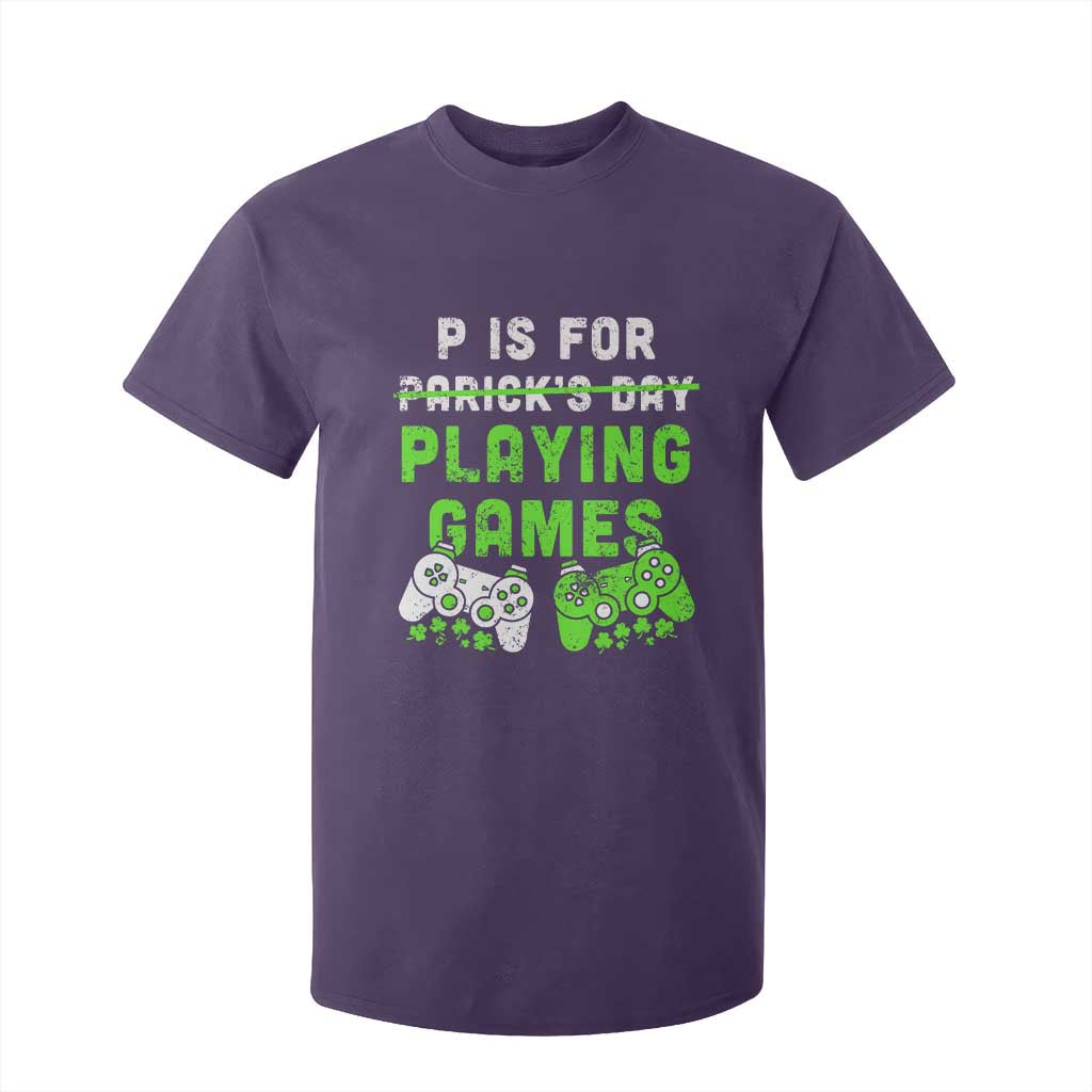 Video Game Controller Irish Gamer Boys St Patricks Day T Shirt For Kid TS10 Purple Print Your Wear