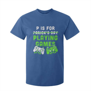 Video Game Controller Irish Gamer Boys St Patricks Day T Shirt For Kid TS10 Royal Blue Print Your Wear