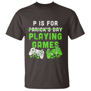 Video Game Controller Irish Gamer Boys St Patricks Day T Shirt TS10 Dark Chocolate Print Your Wear