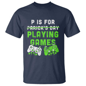 Video Game Controller Irish Gamer Boys St Patricks Day T Shirt TS10 Navy Print Your Wear