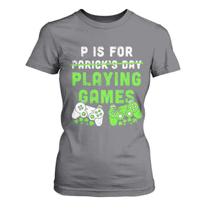 Video Game Controller Irish Gamer Boys St Patricks Day T Shirt For Women TS10 Charcoal Print Your Wear