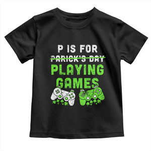Video Game Controller Irish Gamer Boys St Patricks Day Toddler T Shirt TS10 Black Print Your Wear