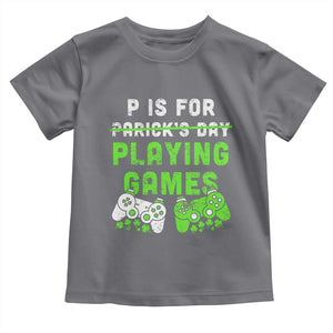 Video Game Controller Irish Gamer Boys St Patricks Day Toddler T Shirt TS10 Charcoal Print Your Wear