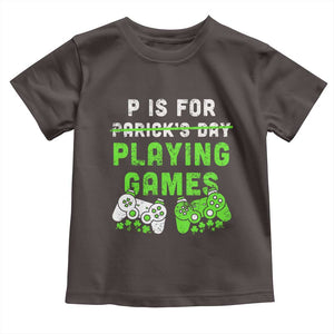 Video Game Controller Irish Gamer Boys St Patricks Day Toddler T Shirt TS10 Dark Chocolate Print Your Wear