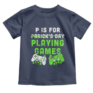 Video Game Controller Irish Gamer Boys St Patricks Day Toddler T Shirt TS10 Navy Print Your Wear