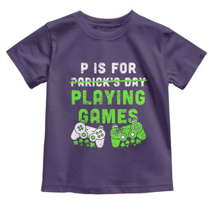 Video Game Controller Irish Gamer Boys St Patricks Day Toddler T Shirt TS10 Purple Print Your Wear