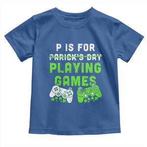 Video Game Controller Irish Gamer Boys St Patricks Day Toddler T Shirt TS10 Royal Blue Print Your Wear