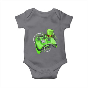 Irish Video Game Controller St Patrick Day Gamer Baby Onesie TS10 Charcoal Print Your Wear