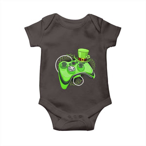 Irish Video Game Controller St Patrick Day Gamer Baby Onesie TS10 Dark Chocolate Print Your Wear
