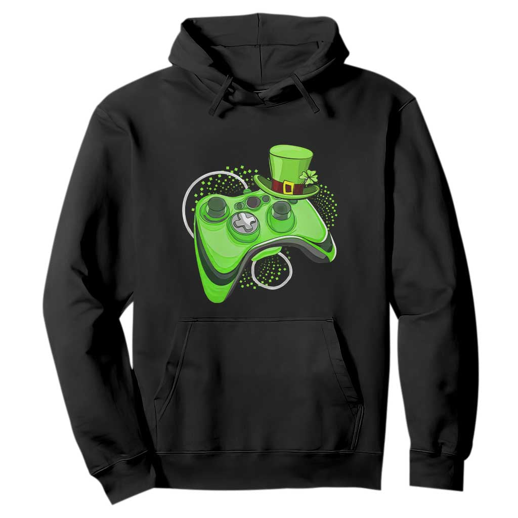 Irish Video Game Controller St Patrick Day Gamer Hoodie TS10 Black Print Your Wear