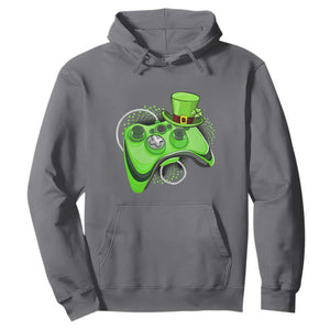 Irish Video Game Controller St Patrick Day Gamer Hoodie TS10 Charcoal Print Your Wear