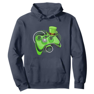 Irish Video Game Controller St Patrick Day Gamer Hoodie TS10 Navy Print Your Wear