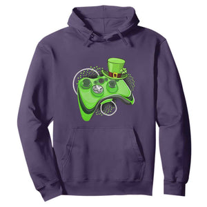 Irish Video Game Controller St Patrick Day Gamer Hoodie TS10 Purple Print Your Wear