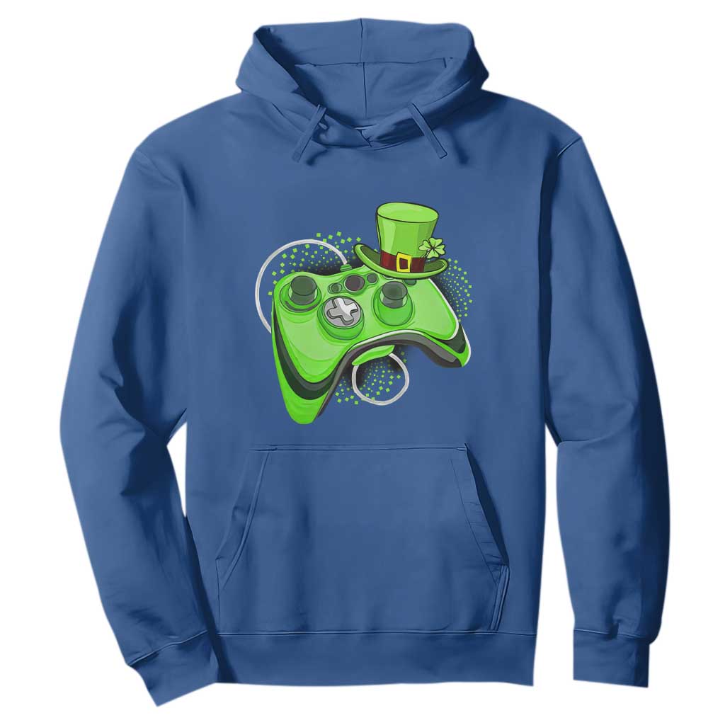 Irish Video Game Controller St Patrick Day Gamer Hoodie TS10 Royal Blue Print Your Wear