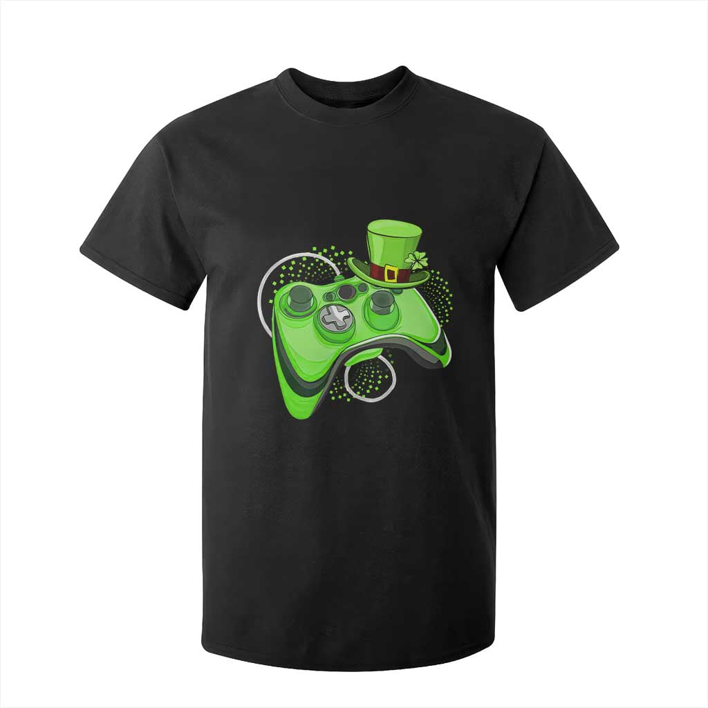 Irish Video Game Controller St Patrick Day Gamer T Shirt For Kid TS10 Black Print Your Wear