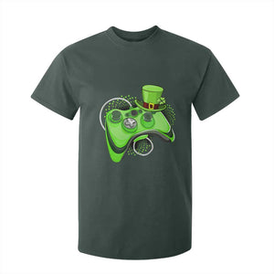 Irish Video Game Controller St Patrick Day Gamer T Shirt For Kid TS10 Dark Forest Green Print Your Wear