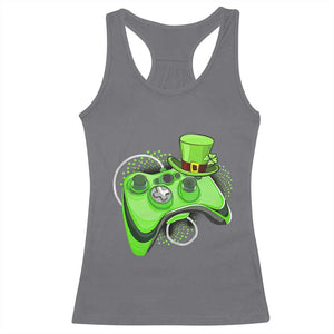 Irish Video Game Controller St Patrick Day Gamer Racerback Tank Top TS10 Charcoal Print Your Wear