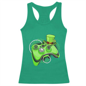 Irish Video Game Controller St Patrick Day Gamer Racerback Tank Top TS10 Irish Green Print Your Wear