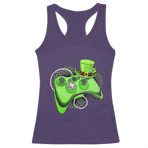 Irish Video Game Controller St Patrick Day Gamer Racerback Tank Top TS10 Purple Print Your Wear