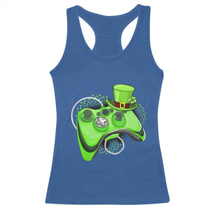 Irish Video Game Controller St Patrick Day Gamer Racerback Tank Top TS10 Royal Blue Print Your Wear