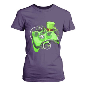 Irish Video Game Controller St Patrick Day Gamer T Shirt For Women TS10 Purple Print Your Wear