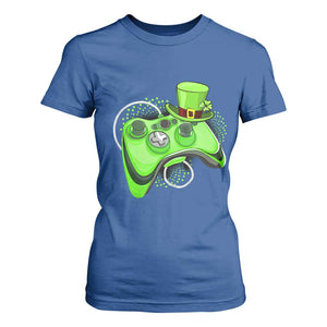 Irish Video Game Controller St Patrick Day Gamer T Shirt For Women TS10 Royal Blue Print Your Wear