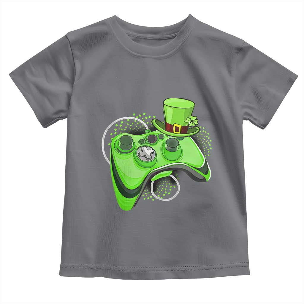 Irish Video Game Controller St Patrick Day Gamer Toddler T Shirt TS10 Charcoal Print Your Wear