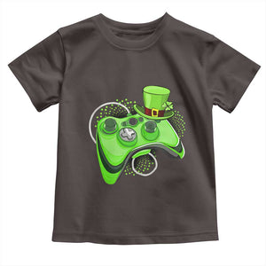 Irish Video Game Controller St Patrick Day Gamer Toddler T Shirt TS10 Dark Chocolate Print Your Wear