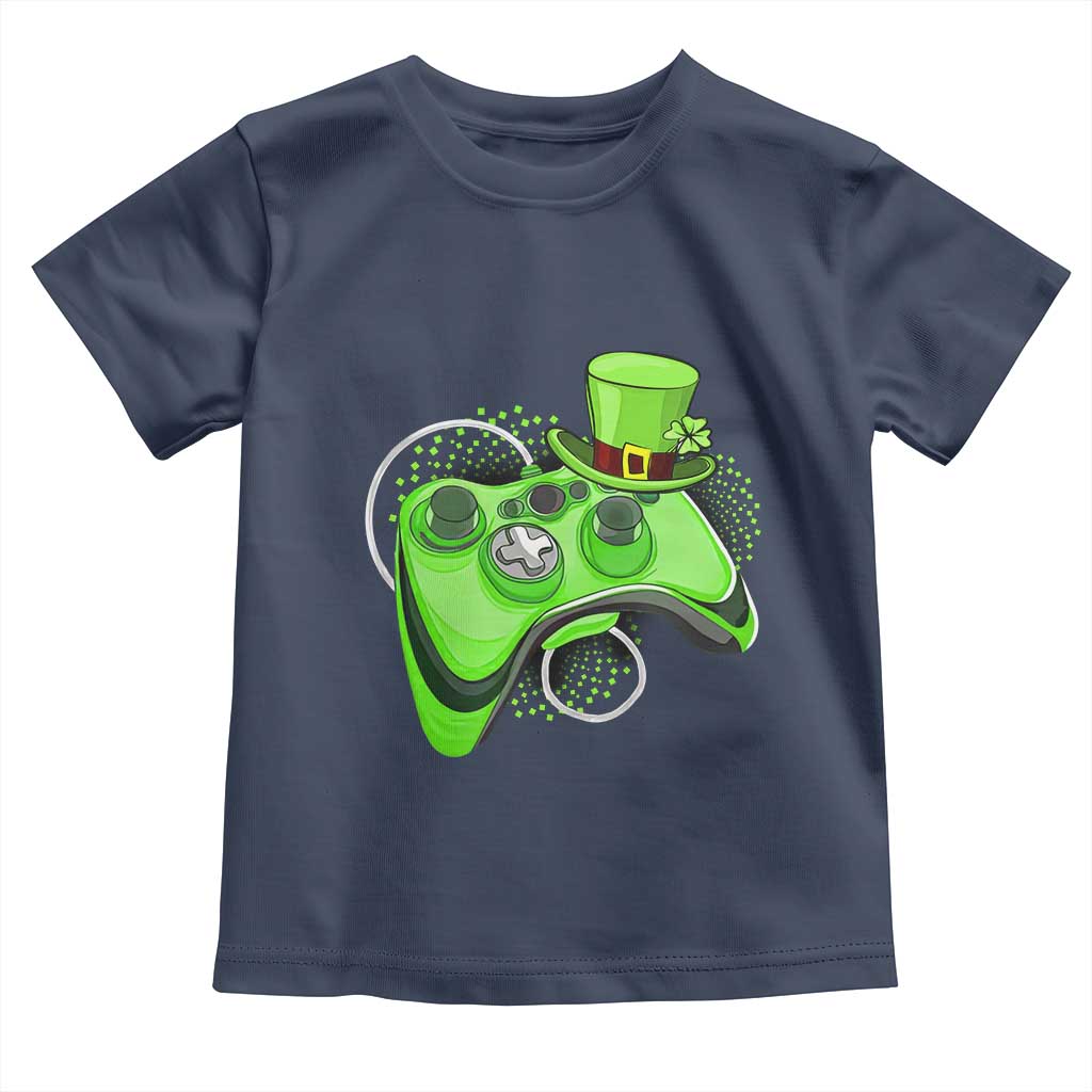 Irish Video Game Controller St Patrick Day Gamer Toddler T Shirt TS10 Navy Print Your Wear