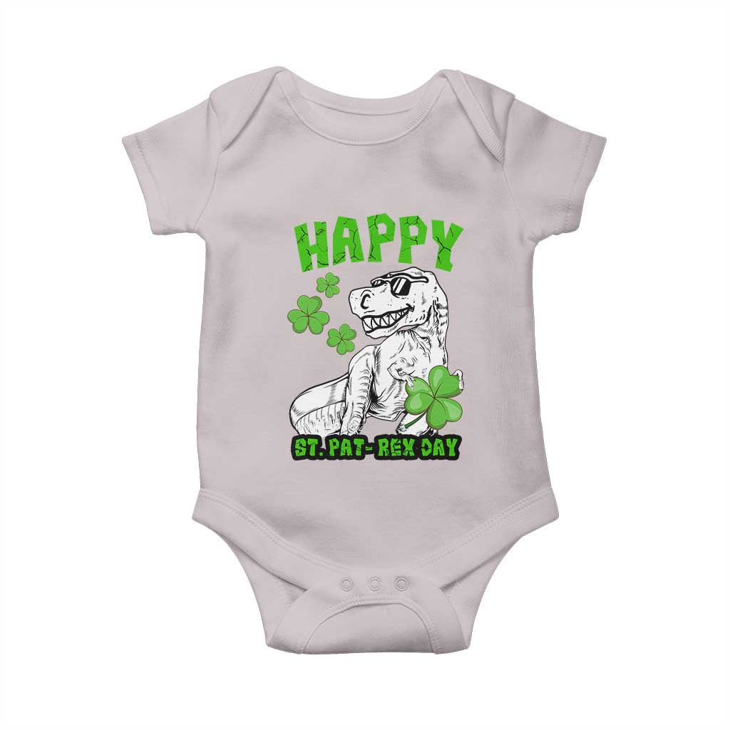 Dinosaur St Patricks Day Baby Onesie Irish Boy School Toddler TS10 Ice Gray Print Your Wear