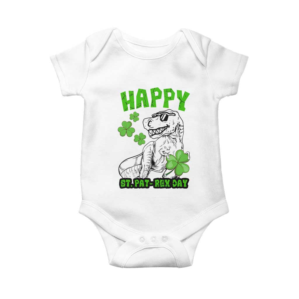 Dinosaur St Patricks Day Baby Onesie Irish Boy School Toddler TS10 White Print Your Wear