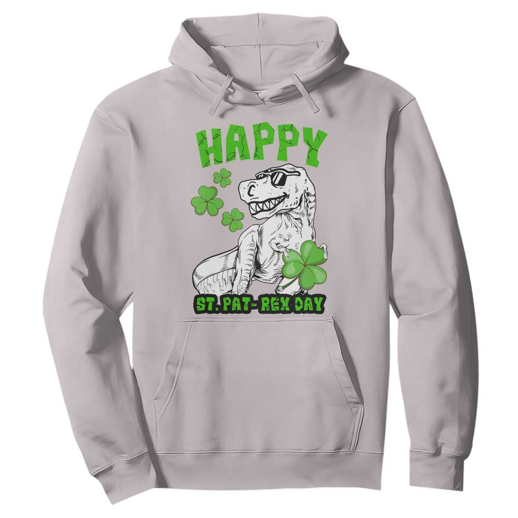 Dinosaur St Patricks Day Hoodie Irish Boy School Toddler TS10 Ice Gray Print Your Wear