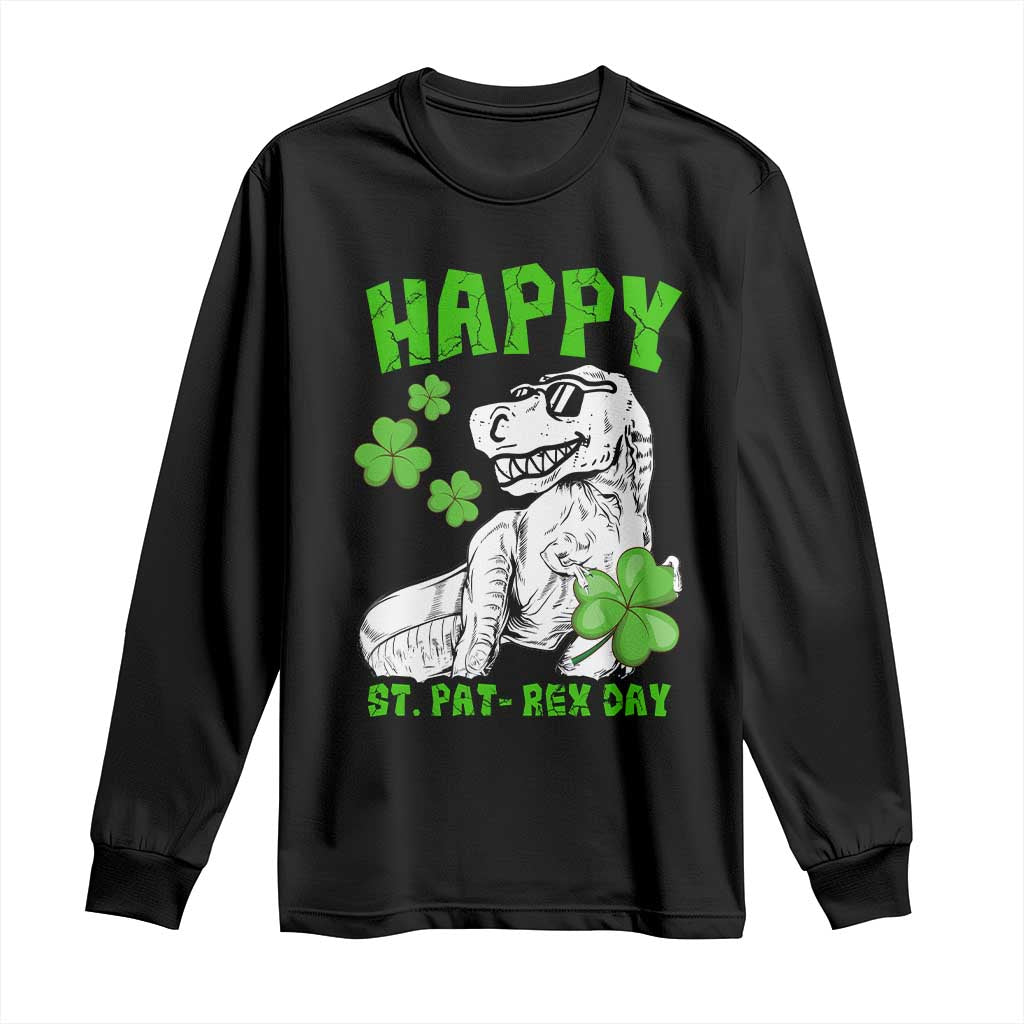 Dinosaur St Patricks Day Long Sleeve Shirt Irish Boy School Toddler TS10 Black Print Your Wear