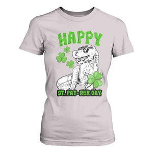 Dinosaur St Patricks Day T Shirt For Women Irish Boy School Toddler TS10 Ice Gray Print Your Wear