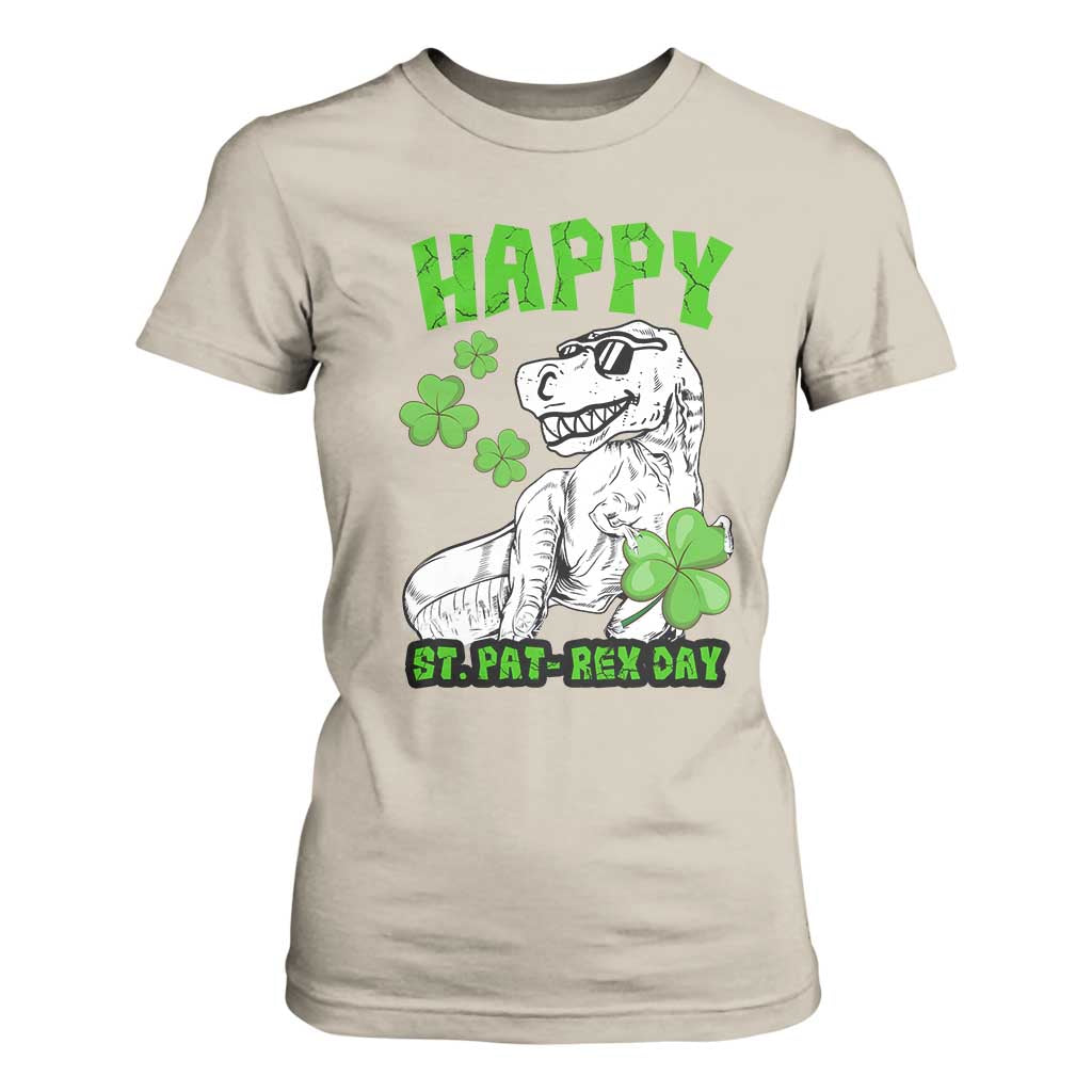 Dinosaur St Patricks Day T Shirt For Women Irish Boy School Toddler TS10 Sand Print Your Wear