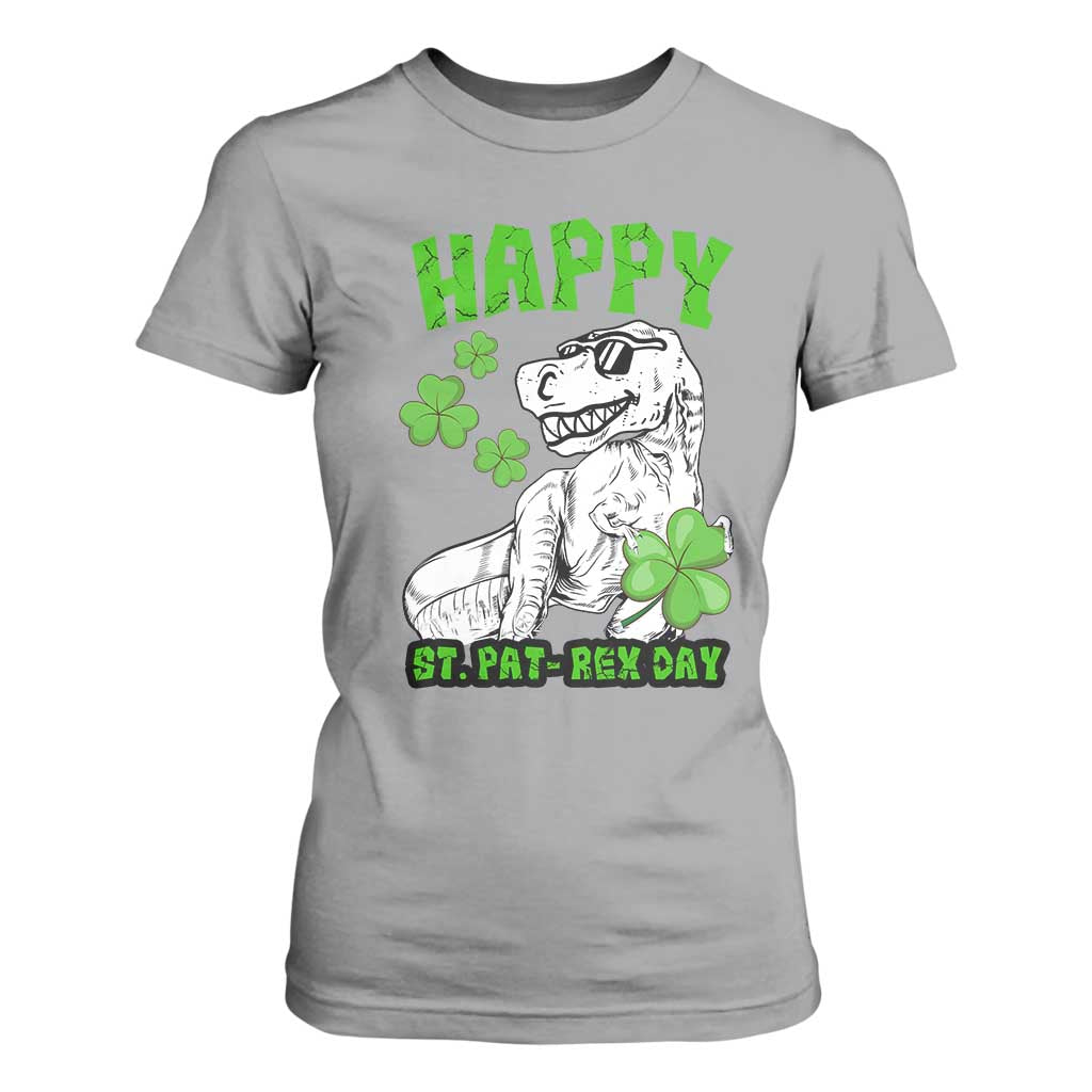 Dinosaur St Patricks Day T Shirt For Women Irish Boy School Toddler TS10 Sport Gray Print Your Wear