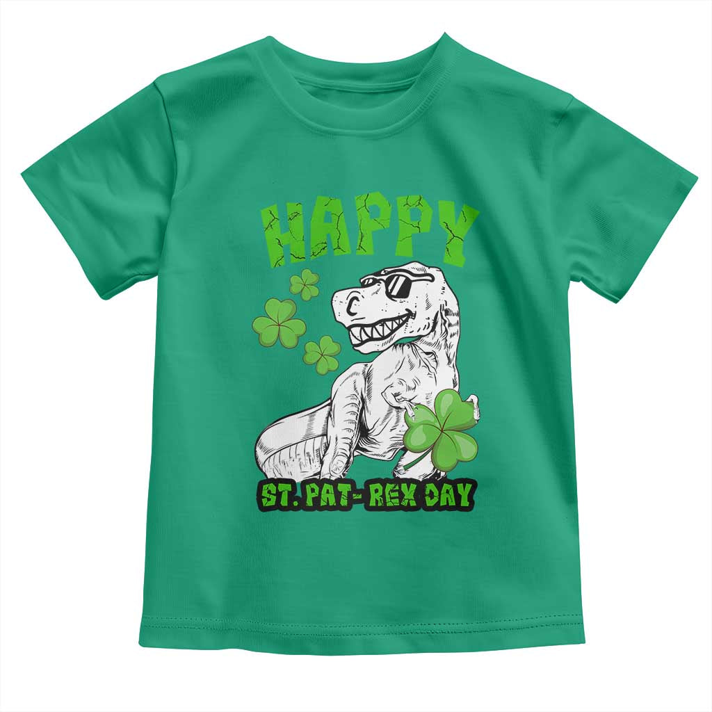 Dinosaur St Patricks Day Toddler T Shirt Irish Boy School Toddler TS10 Irish Green Print Your Wear
